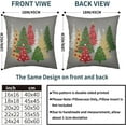 thumbnail image 4 of Gray Christmas Pillowcase, 18x18 Christmas Tree Print Decorative Throw Pillow, Outdoor Farmhouse Holiday Decor Pillowcase, Cushion Cover Decor, Suitable for Home Sofa Beds (2-Pack), 4 of 11