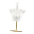 thumbnail image 1 of Maniquí Femenino Torso Para Mujer, Forma De Cuerpo Para Tienda, Venta Al Por Menor, Escaparate, Soporte De Oro Blanco, 1 of 8