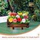 thumbnail image 2 of Flores artificiales Qiysamall en maceta de madera, decoración para bodas, flores artificiales en maceta., 2 of 6