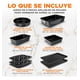 thumbnail image 2 of Set de Charolas para Hornear Antiadherentes Apilables de 8 Piezas NutriChef, Incluye Bandejas de Acero Premium, Molde para Pastel, Muffin, Brownies, Pan y Bandejas para Galletas y Asar, Negro, 2 of 9