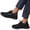 40# Black, variant on Plus Size Mens Lightweight Lace Up Flyknit Sneakers Breathable Supportive Casual Walking Footwear
