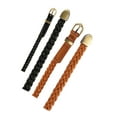 thumbnail image 7 of INSPIRE CHIC Women Skinny Braided Belt Woven - Pin Buckle Casual Waist Belt for Dresses Waist:26-33 Khaki+Black, 7 of 7