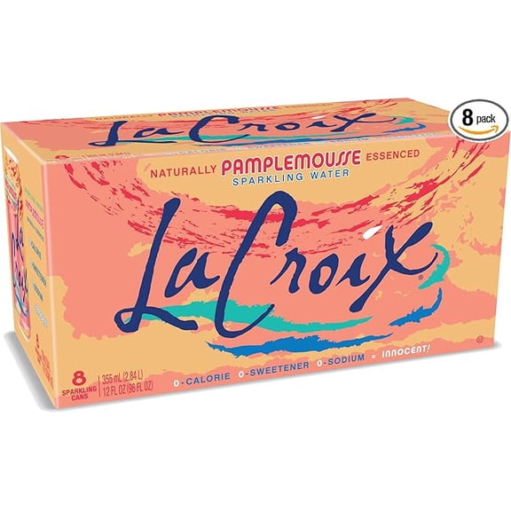 LaCroix Sparkling Water, Pamplemousse (Grapefruit), 12 Fl Oz (pack of 8)