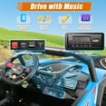 thumbnail image 5 of Farmdex 24 Volt 2 Seater Ride on Toys for Kids, Powered Ride on Cars with Remote Control, Electric UTV Car for 3-8 Boys Girls Gift w/ Bluetooth, LED Light, Music, Skyblue, 5 of 11