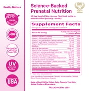 Pink Stork Essential Prenatal Vitamins, B12 with Folate, Soy Free, Methylated Nutrients, 180 Capsules