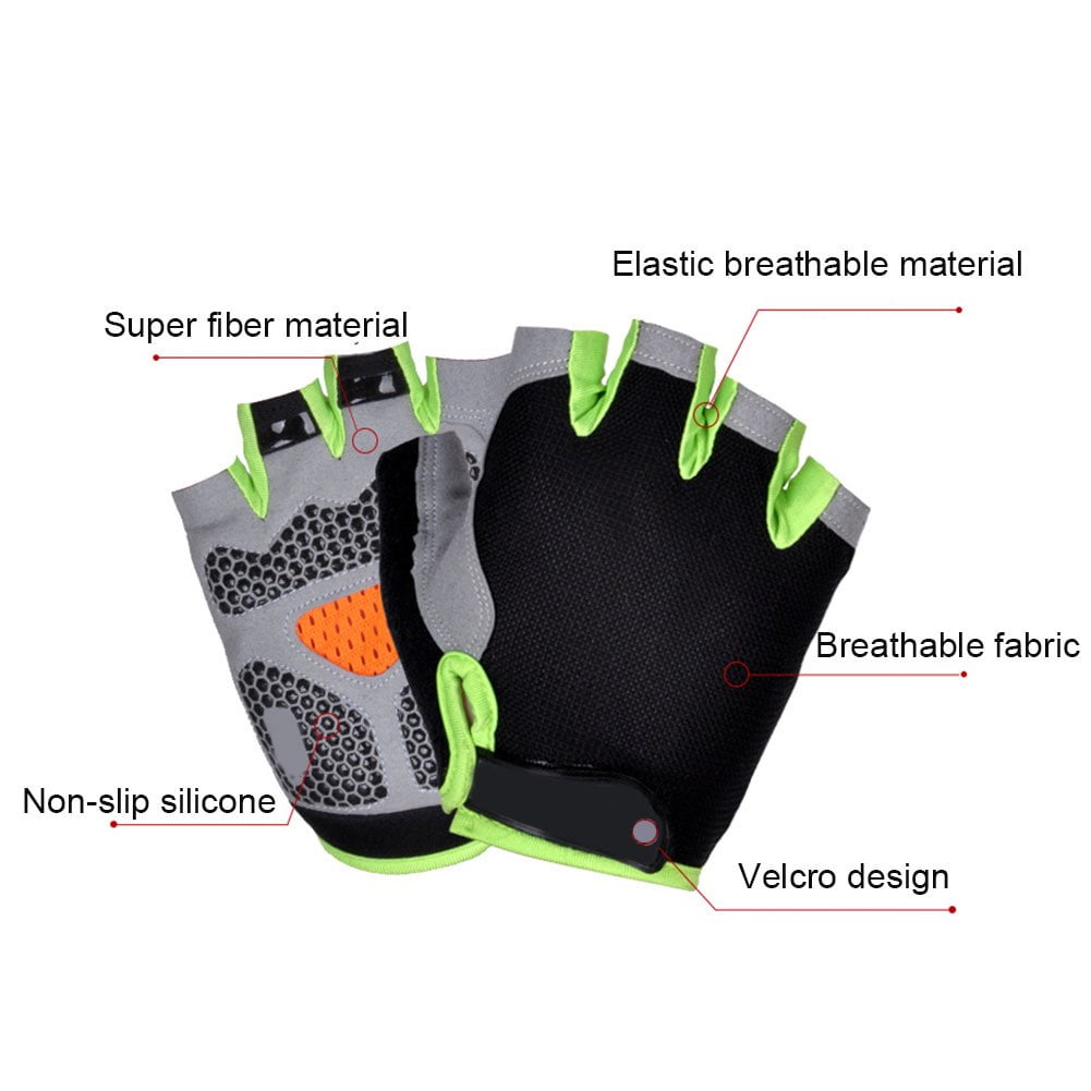 SHELLTON Cycling half Finger Mountain Bicycle Men Women Gel Pad Anti-slip Breathable Outdoor Sports Shock-absorbing Riding Biking Cycle Gloves
