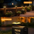 thumbnail image 6 of vighep 12 Pack 4x4 Solar Post Cap Lights Outdoor, Waterproof Dusk to Dawn 3 Color Modes LED Fence Post Lights for 4 inch Vinyl PVC Wood Posts Deck Driveway Porch Backyard Black, 6 of 9