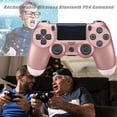thumbnail image 4 of Controlador Inalámbrico Likrtyny 600mAh Panel Táctil Compatible Con PS4 Oro Rosa, 4 of 9