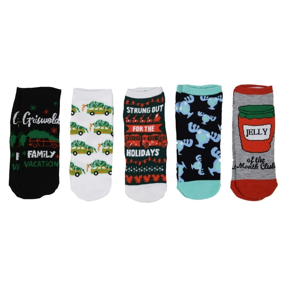 National Lampoon Chaussettes de Cheville de Noël Lot de 5