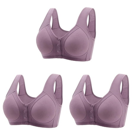 ith A Backless Dress Tube Button Down Top Womens Bras Sexy Bra Underwear without Steel Womens Bras No Underwire Plus Size Ring Gathering Womens ceangrtro (3Packs) (3Packs)