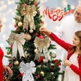 thumbnail image 2 of Lazo de polvo dorado de algodón perlado de Navidad, colgante de árbol de Navidad DIY, caja de regalo de Navidad, Feliz Navidad, 2 of 4