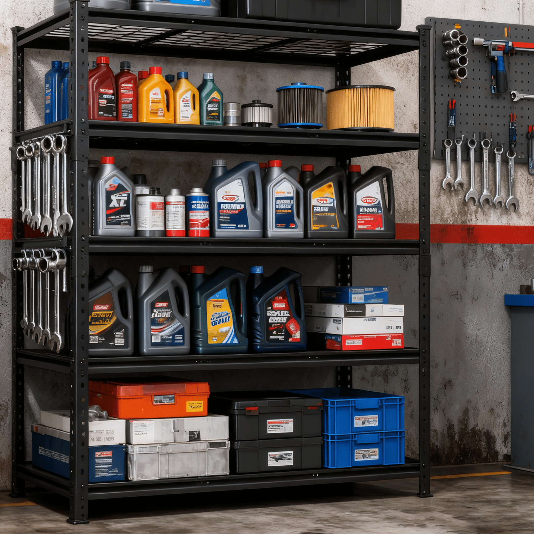 5-Tier Heavy Duty Metal Shelving Unit, Adiustable Storage Rack, Boltless Assembly, 4000 lbs Total Load Capacity, for Garage,Basement,Warehouse.Workshop, Black 48"W x 24"D x72"H