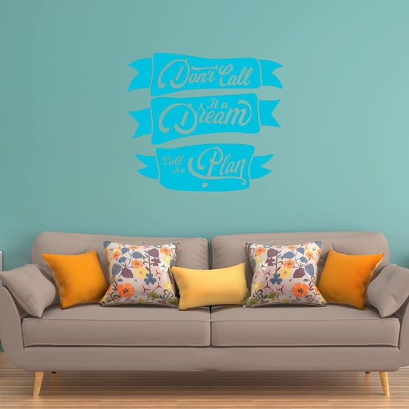 VWAQ Don't Call It A Dream Call It A Plan Inspirational Wall Decal Motivational Home Decor