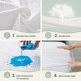 thumbnail image 6 of Vccoem King Waterproof Mattress Protector, Quilted Breathable Noiseless Mattress Pad, Deep Pocket Fits up to 21”, White, 6 of 8
