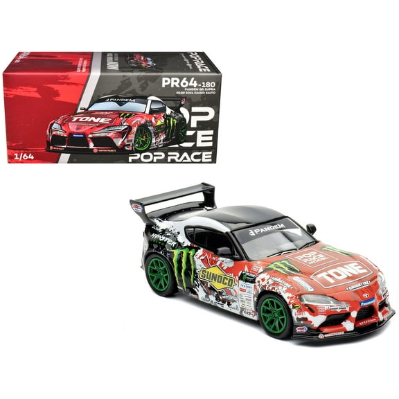 Pandem Toyota GR Supra D1GP 2024 Daigo Saito 1:64 Diecast Model Car by Pop Race