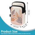 thumbnail image 7 of COEQINE Large Capacity Forearm Crutch Bag for Seniors Pink Tropical Leaves Elbow Crutch Attachment, Zipper Pouch, 2 Pockets, Lightweight, for Walking Cane & Hiking Stick, 7 of 7