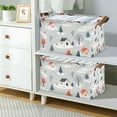 thumbnail image 2 of Yayeee Foldable Storage Basket for Shelves with Handles Set of 2 Waterproof Cloth Bins, Cartoon Blue Houses, 2 of 7