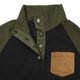 thumbnail image 4 of Sudadera sin capucha para hombre, estilo casual, con mangas raglán y cuello alto, de pana, con bloqueo de color, para exteriores, sin sombrero, de poliéster., 4 of 8