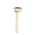 thumbnail image 4 of Rosec Jewels Pear Cut Tanzanite Solitaire Ring with Diamond Accent (1.25 CT, AAA Quality), 18K Yellow Gold, US 13.00, 4 of 9