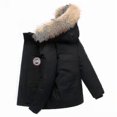 thumbnail image 1 of Men's Winter Hooded Quilted Down Jacket Casual Tooling Coat, 1 of 5