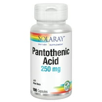 Solaray Pantothenic Acid 250mg | Vitamin B5 | Energy Metabolism, Hair, Skin, Nails & Digestive Support | 100CT