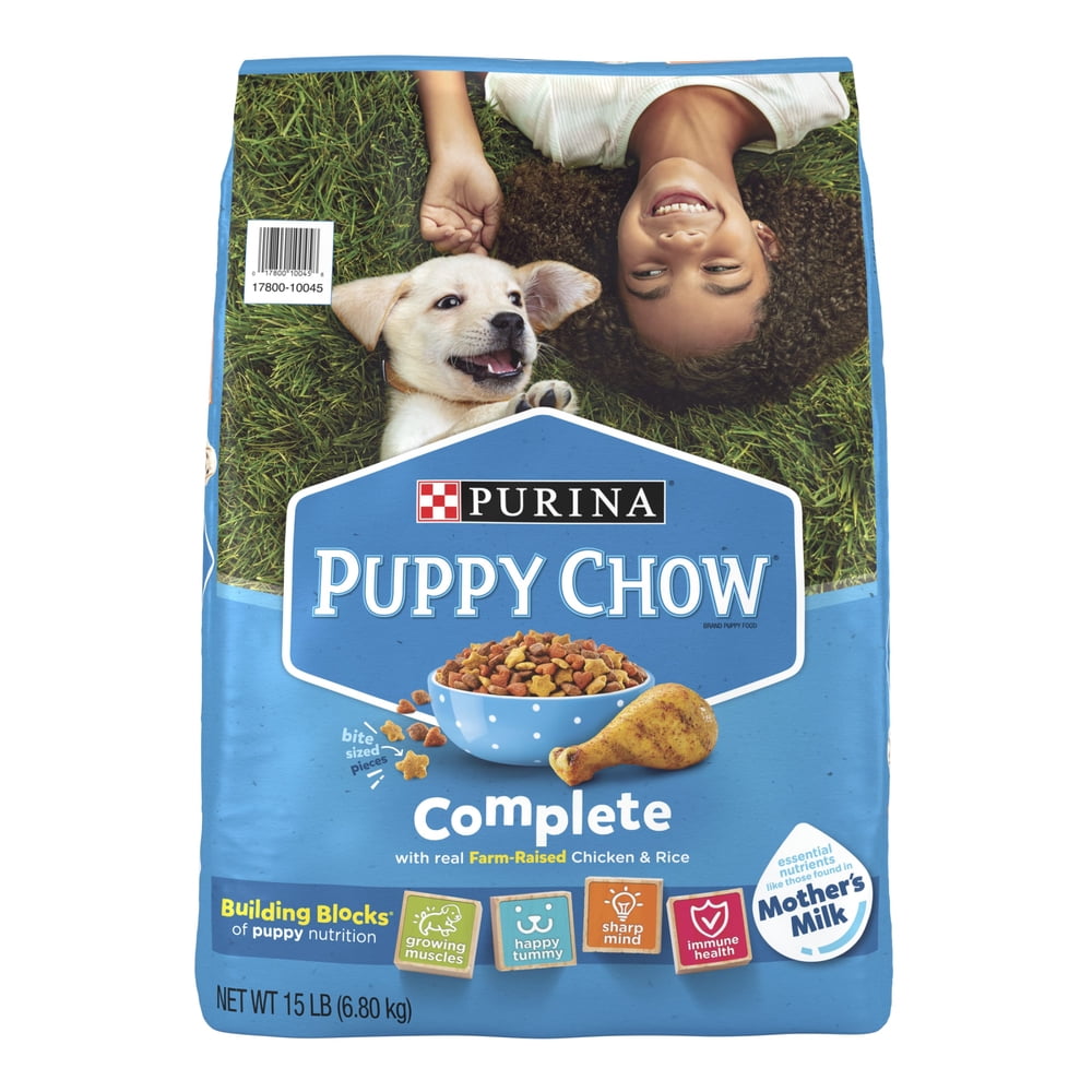 Purina Puppy Chow Complete Dry Dog Food, High Protein with Farm-Raised Real Chicken, 15 lb Bag