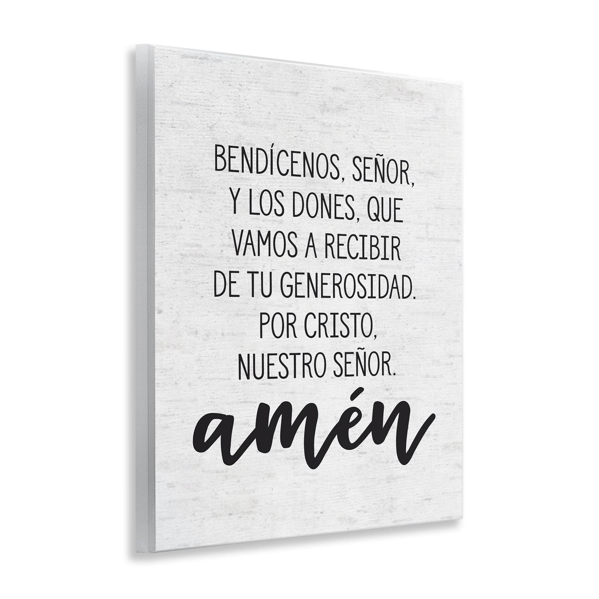 Stupell Industries Bendición de la Mesa Religious Quotes and Sayings Painting Unframed Art Print Wall Art, 11 x 14