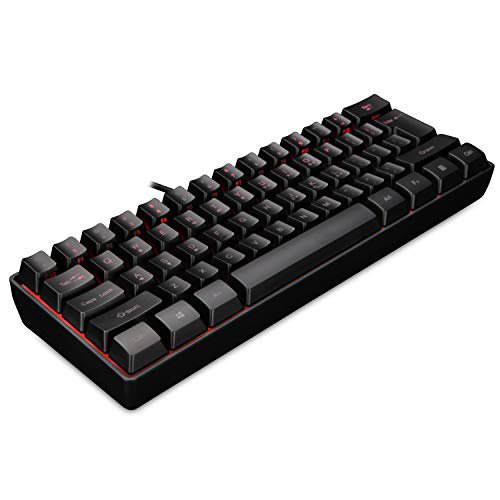 DGG K60 61 Keys Backlit 60% Wired Gaming Keyboard, Quiet Ergonomic Mini Compact 60 Percent Mechanical Feeling Keyboard, for PC PS4 Xbox Gamer, Typist, Travel - Walmart.com