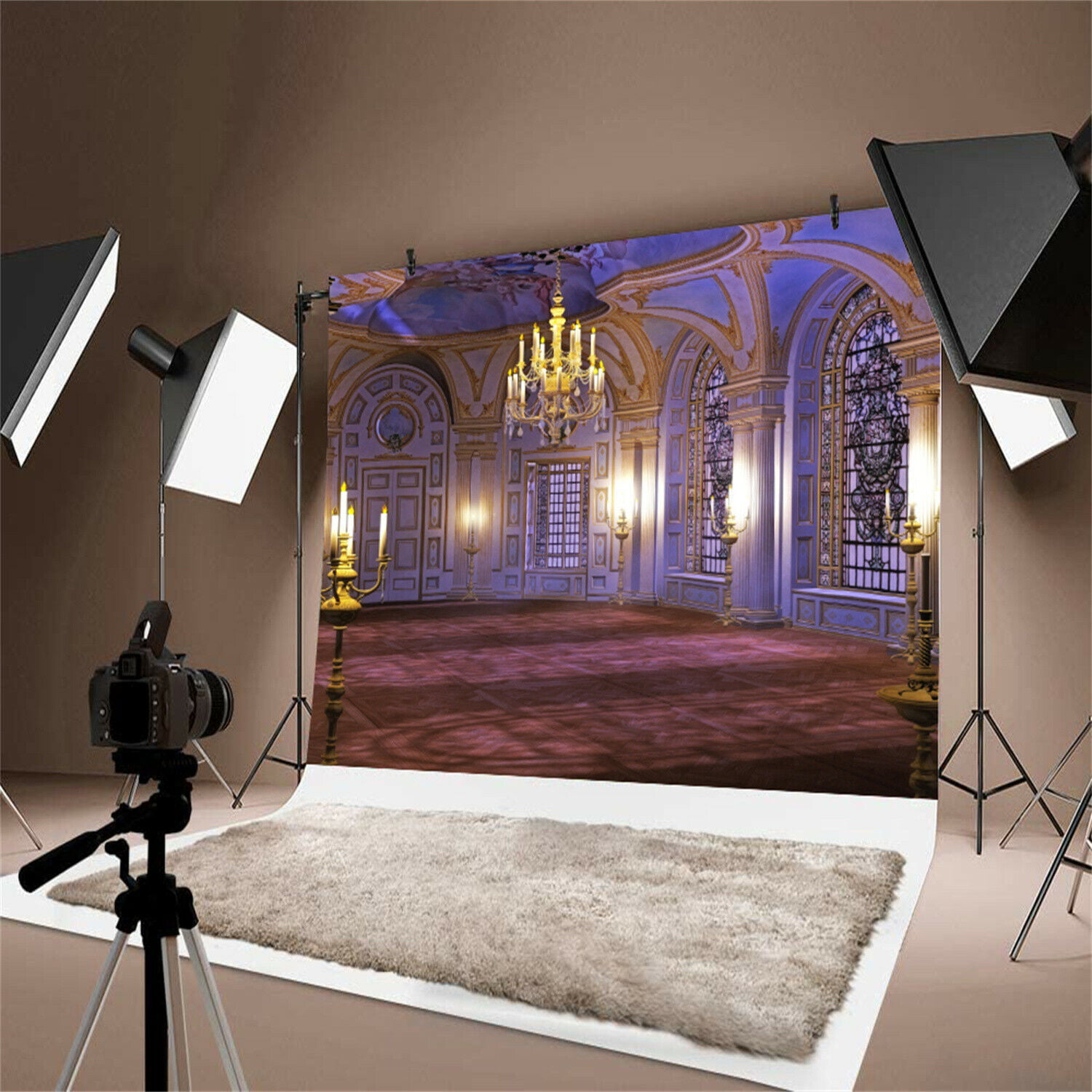 Balsa Circle Black 8 ft x 10 ft Photo Backdrop Stand Kit - Studio  Background - Wedding Party Photo Booth Studio Decorations
