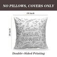 thumbnail image 2 of LALILO Throw Pillow Covers Hello Collection Cute Artwork Black And White Cushion Cover 18" x 18", 2 Pack, 2 of 6