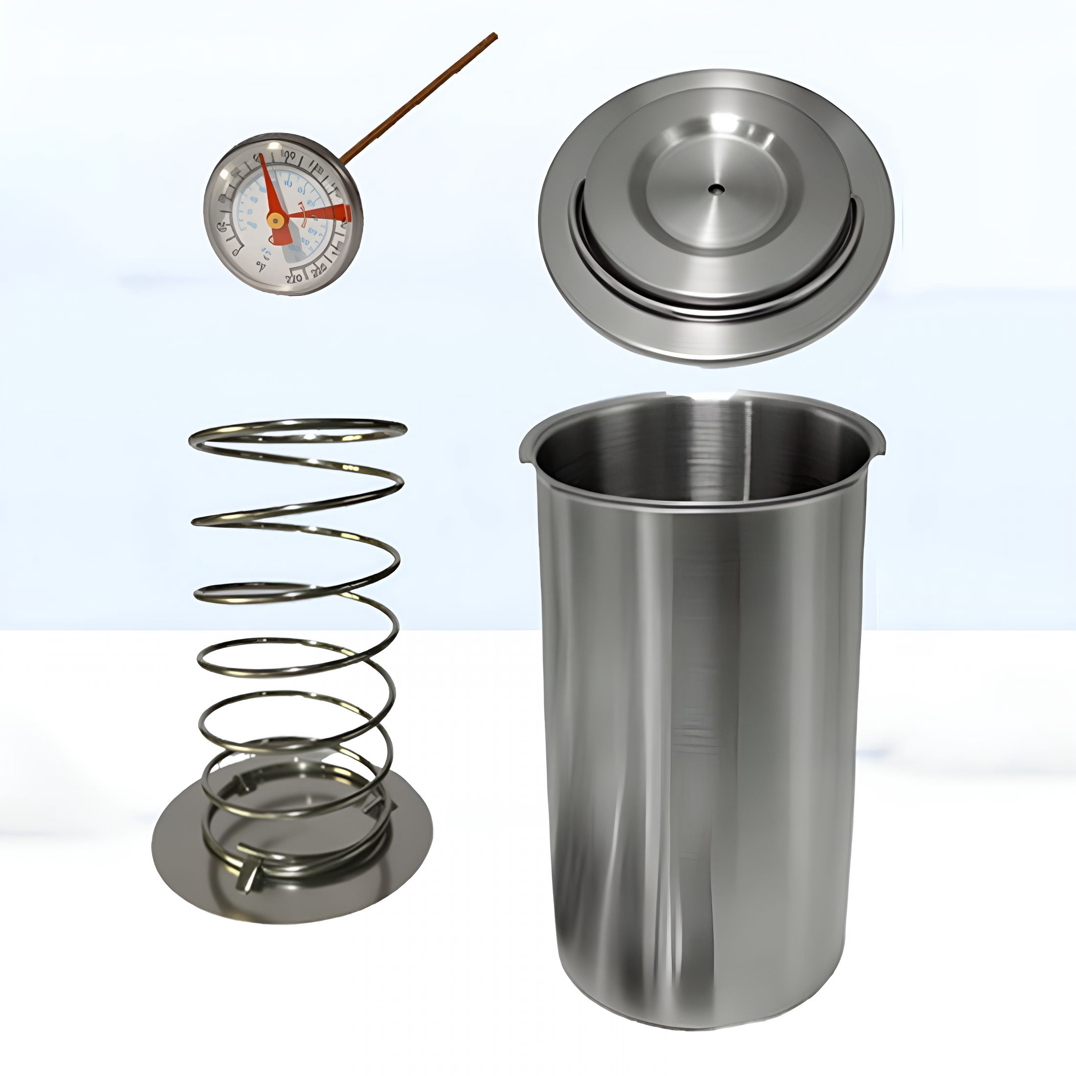 ACDANC Stainless Steel Ham Maker, Large Capacity Deli Meat Press Cooker with Thermometer, Homemade Bacon & Meat Boiler Pot, deli meat press