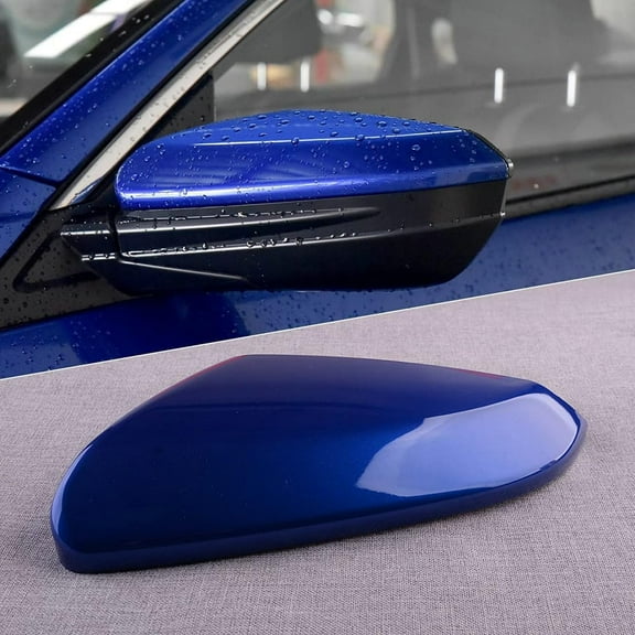 Left Mirror Cap Cover For Honda Civic 2016 2017 2018 2019 2020 2021 Rearview Mirror Cap Replacement (Blue Left Side)