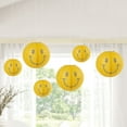 thumbnail image 3 of Fun Express Groovy Smiley Face Hanging Paper Lanterns - Vibrant Multi-Color Design for Parties Home Décor Events and Celebrations - Ideal for Fun-Themed Decorations Birthdays & More - 6 Pieces, 3 of 3