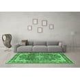 thumbnail image 3 of Ahgly Company Indoor Square Medallion Emerald Green Traditional Area Rugs, 3' Square, 3 of 4