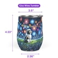 thumbnail image 5 of Happy New Year Havanese Family Cheer Winter Midnight Firework 12oz Stainless Steel Wine Tumbler Insulated Cup with Lid Havanese Dog Lover Gifts Idea - 02025, 5 of 5