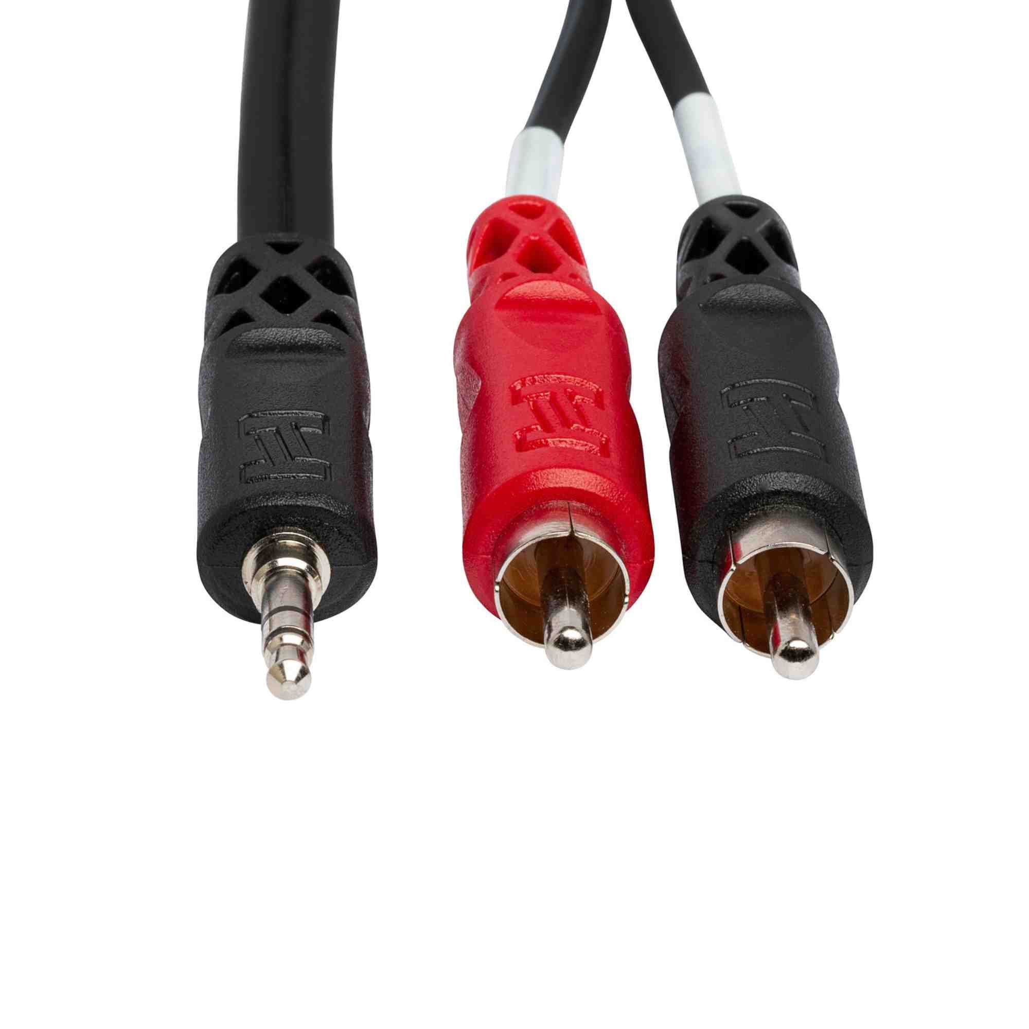 Hosa CMR-225 Stereo Breakout Cable - 3.5 mm TRS to Dual RCA - 25 ft.