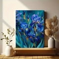 thumbnail image 6 of Blue Iris Oil Painting Canvas Print, Wall Art for Living Room Bedroom Dining Room Office Hotel Bathroom Home Decor, 6 of 8
