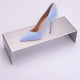 thumbnail image 2 of Expositores para zapaterías, estantes para bolsas de zapatos, almacenamiento de zapatos de tacón alto de acero inoxidable Plata baja, 2 of 7