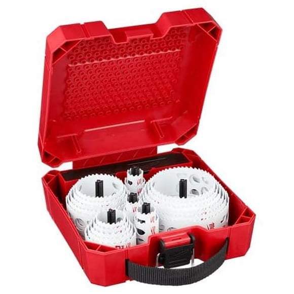 Kit de sierras perforadoras Milwaukee 49-22-4185 profesional endurecidas 28 unidades