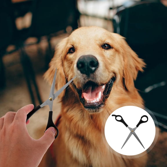 SEWCHICS 5-Piece Ergonomic Pet Grooming Scissors Set with Precision Blades for Animal Hair Cutting and Styling
