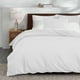thumbnail image 1 of Juego de Funda Duvet, Bluelander, para Edredón Matrimonial, Diseño Liso, Blanco, 1 of 8