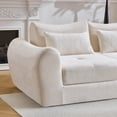thumbnail image 6 of 102" Modular Sectional Cloud Sofa, Folding Convertible Sofa Bed, Floor Boneless Couch, Modular Cushion Couch, for Living Room, Bedroom and Recreation Room, White, 6 of 9