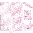 thumbnail image 1 of Papel de seda AnyDesign con estampado floral rosa, 60 hojas, 35 x 50 cm, 1 of 7