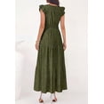 thumbnail image 6 of PRETTYGARDEN Womens Boho Maxi Dresses Summer Floral Lace Eyelet V Neck Spring Wedding Guest Dress Beach Vacation Clothes, 6 of 8