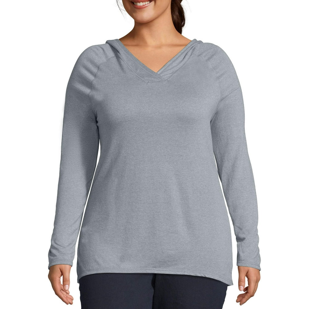 plus size v neck hoodies