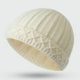 thumbnail image 2 of Wdgfv Winter Knit Hat With Foldable Brim Thermal Ear For Cold Weather Outdoor Activities White One Size, 2 of 6