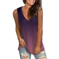 thumbnail image 2 of Womens Tops Casual Printed Tank Top V Neck Sleeveless T Shirt Womens Tops Dressy Casual, 2 of 5