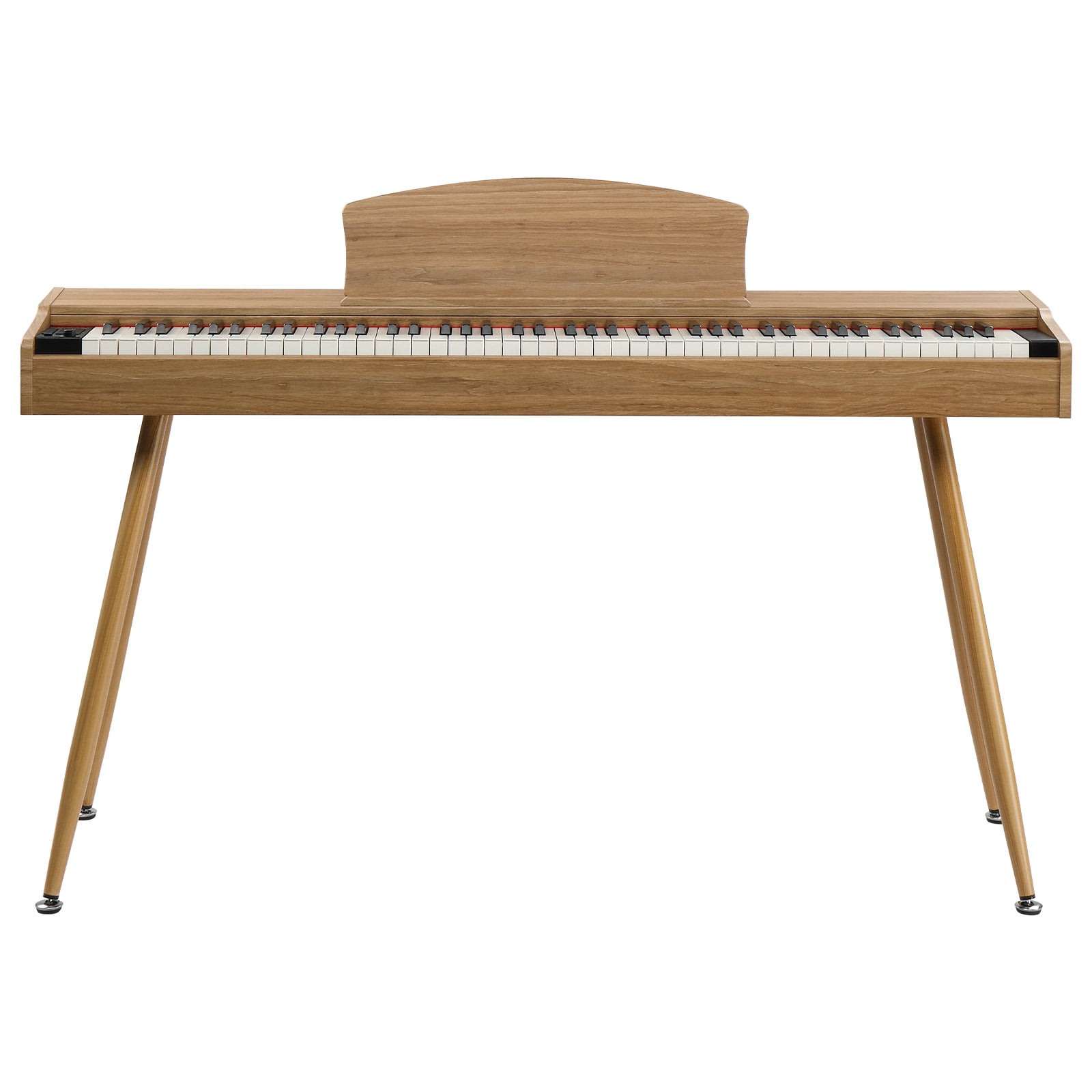 88 Key Standard Full Weighted Keyboards Digital Piano with Metal Stand, Power Adapter, Triple Pedals, Headphone，for All Experience, Natural Wood