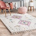 thumbnail image 2 of nuLOOM Lila Tribal Moroccan Shag Area Rug, 3' x 5', White, 2 of 5