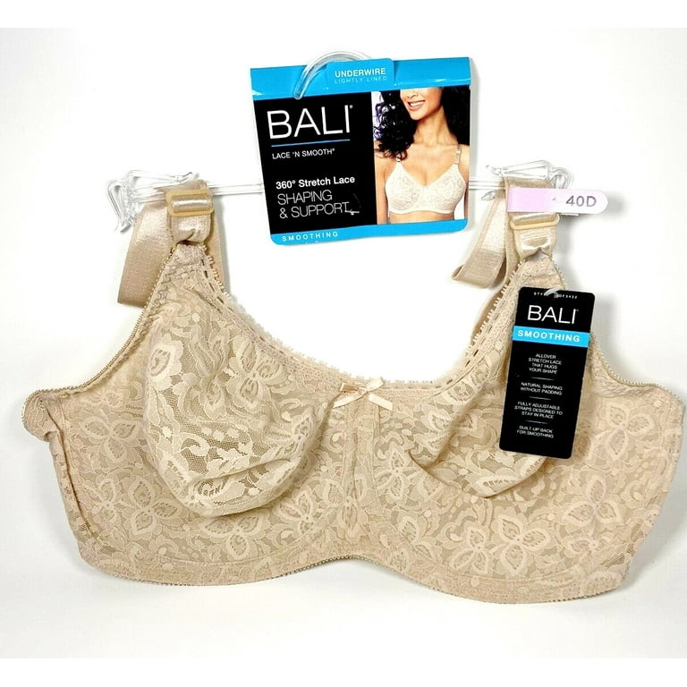 Bali Lace ' N Smooth Underwire Bra Seamless Full Stretch Cup